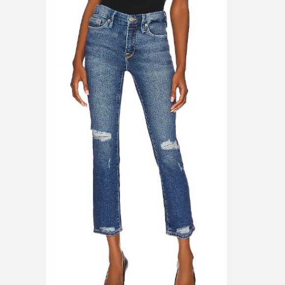 Good American Denim - Good American Good Straight Ripped Jeans Indigo128 Size 12 / 31